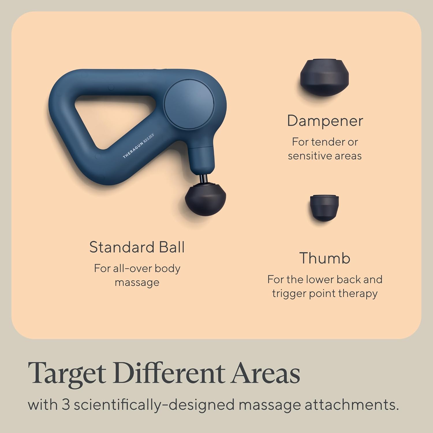 Theragun® Relief Device Handheld Percussion Massage Therapy for Every Day เครื่องนวด แบบพกพา