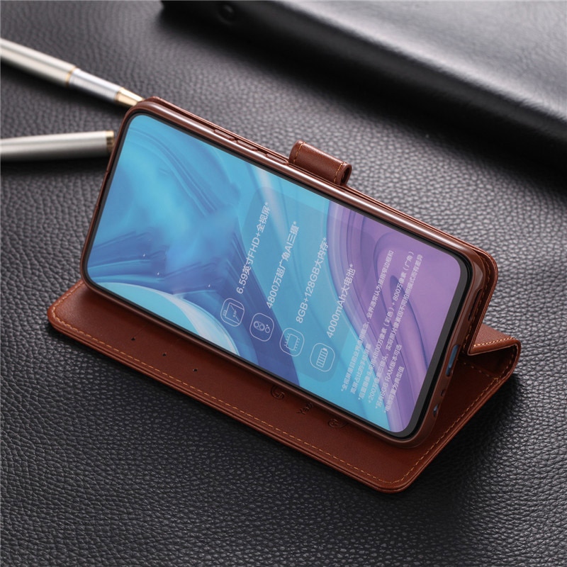 Case Huawei P40 #เคสฝาพับหนัง PU มีช่องใส่บัตร AZNS Wallet Leather Stand Phone Cover