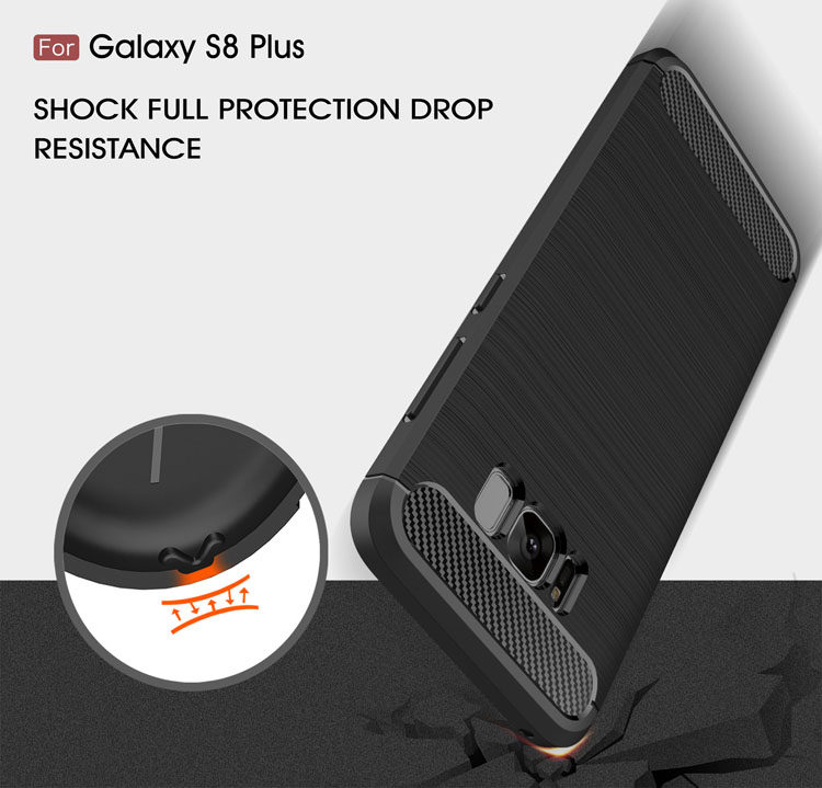 Case Samsung Galaxy S8 Plus #เคสฝาหลังตกแต่งด้วยคาร์บอนไฟเบอร์ที่ปลายทั้งสองด้าน