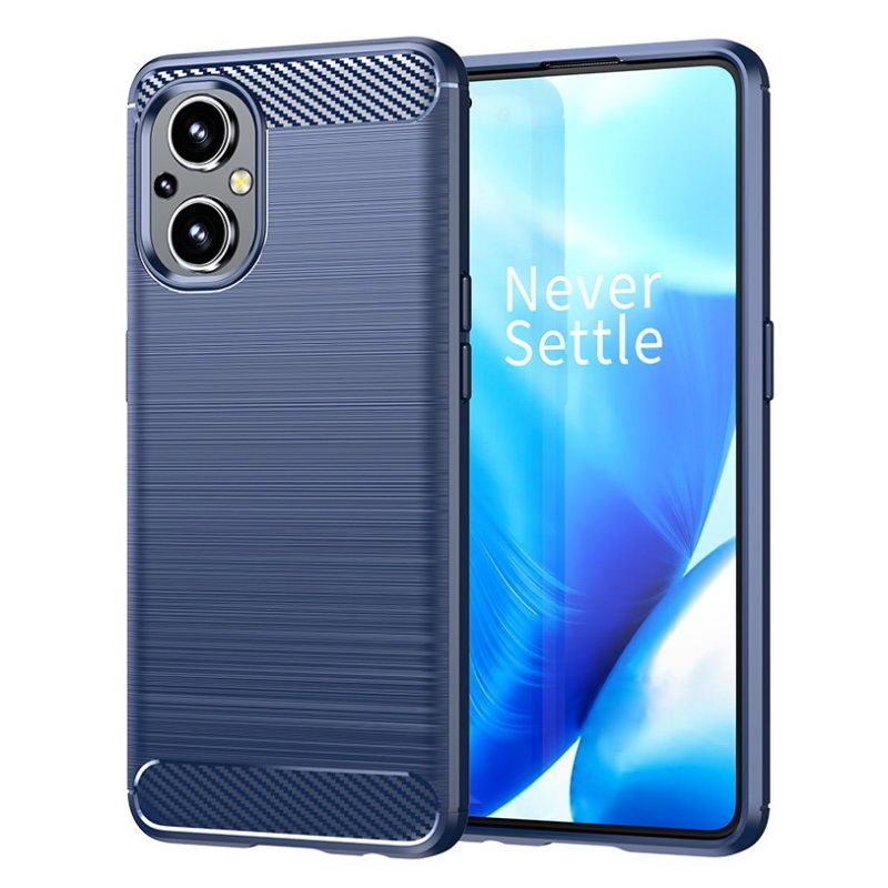 เคส OPPO Reno 7z 5G #เคสฝาหลังผิวแปรงคาร์บอนไฟเบอร์ Brushered TPU Back Case