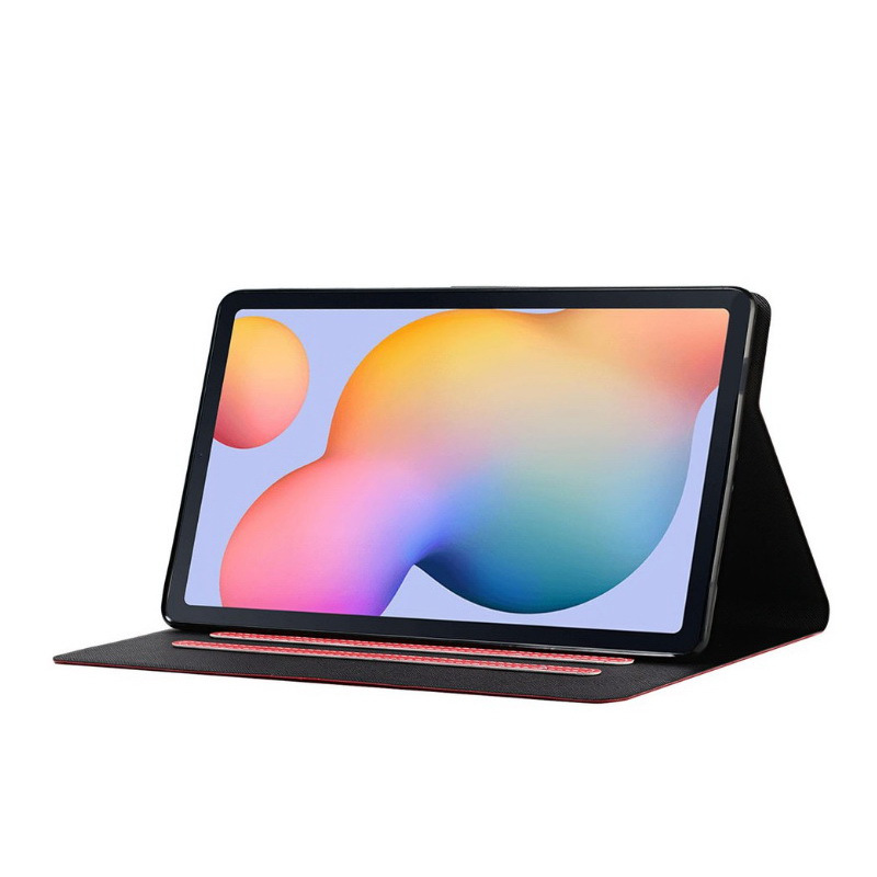 เคส Samsung Galaxy Tab A7 Lite 8.7" (T220,T225) #เคสฝาพับหนัง PU มีช่องใส่บัตร Solid Color Shockproof Leather Flip Case Cover