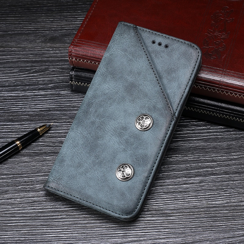 เคส Vivo V7 Plus #เคสฝาพับ สไตล์ย้อนยุคหนัง PU มีช่องเสียบการ์ด