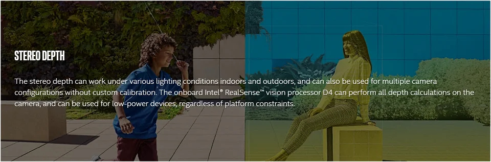 กล้อง Intel RealSense D455 True Depth Camera Fourth-generation 3D เทคโนโลยีความลึกสามมิติ