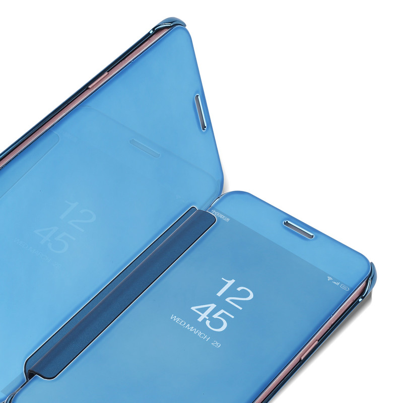 เคส Samsung Galaxy J7 Plus #เคสฝาพับผิวเคลือบเงา Plating Mirror Surface View Window #เคสคุณภาดีราคาถูก