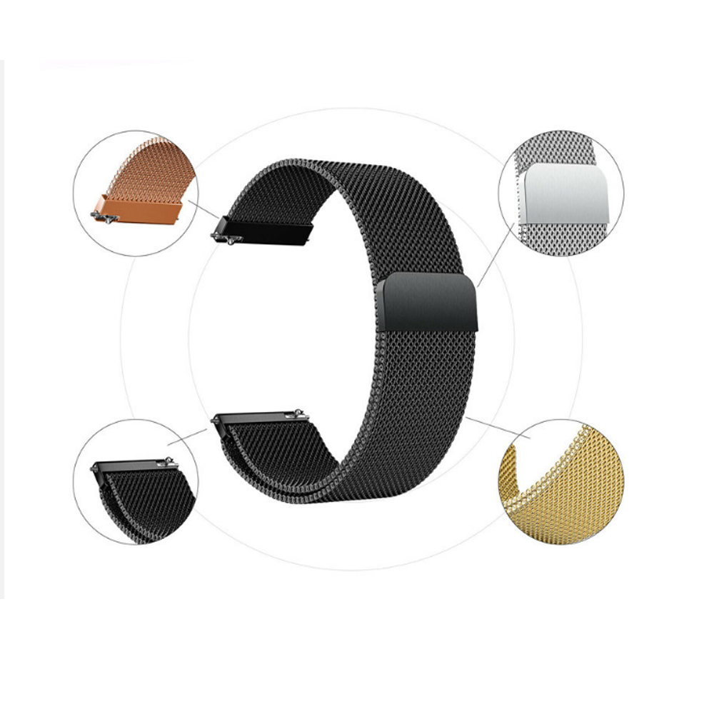 สายนาฬิกา Garmin Forerunner 245 / 245 Music 645 ข้อมือสแตนเลส แม่เหล็ก (AA9)