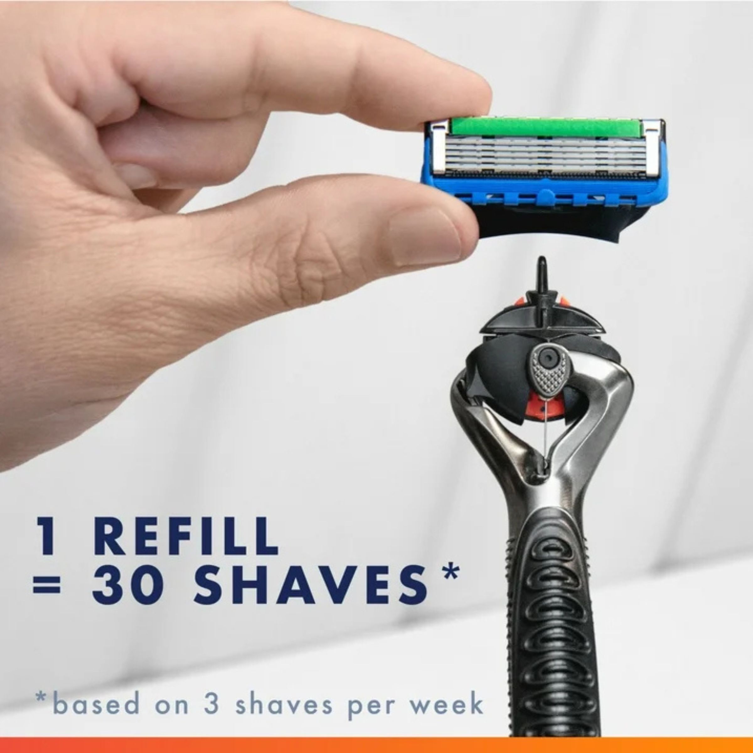 Gillette® ProGlide Power Men's Razor Handle + 1 Blade Refill ชุดมีดโกน ยิลเลตต์ โปรไกลด์ พาวเวอร์