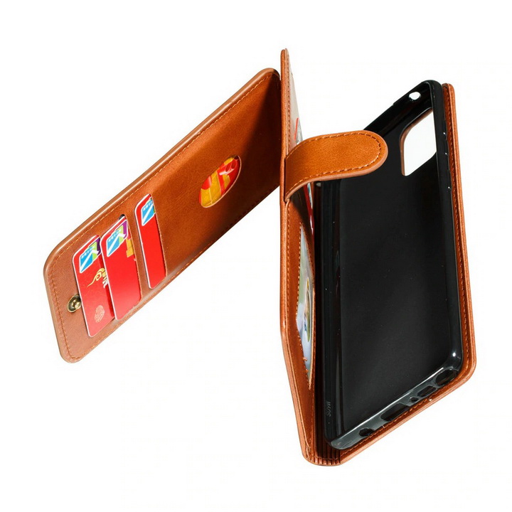 เคส Samsung Galaxy Note 10 Lite #เคสฝาพับแบบกระเป๋าสตางค์ช่องใส่บัตรหลายช่อง Multi-slot Wallet Zippered Leather พร้อมสายคล้อง