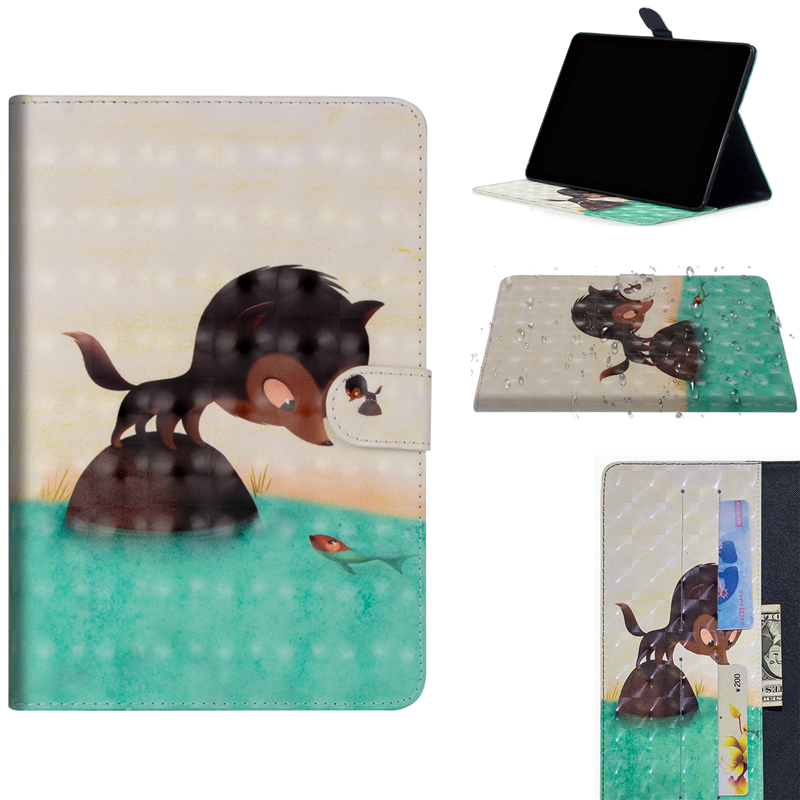 เคส Samsung Galaxy Tab S4 10.5 T830 T835 #เคสฝาพับหนัง PU พิมพ์ลวดลาย Light Spot Decor Patterned Printing Smart Leather