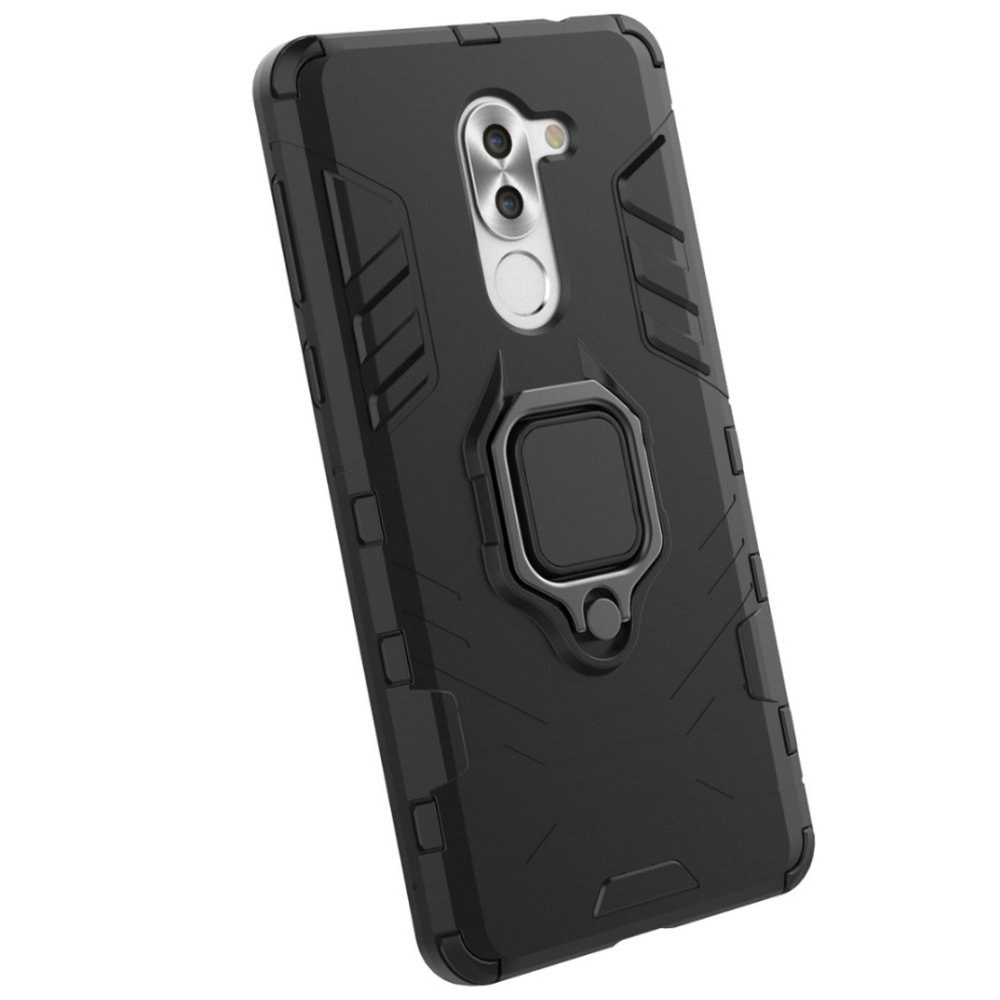 Case Huawei GR5 2017 #เคสฝาหลังพลาสติกแข็ง +TPU Hybrid Case มีแหวนสวมนิ้วโลหะ