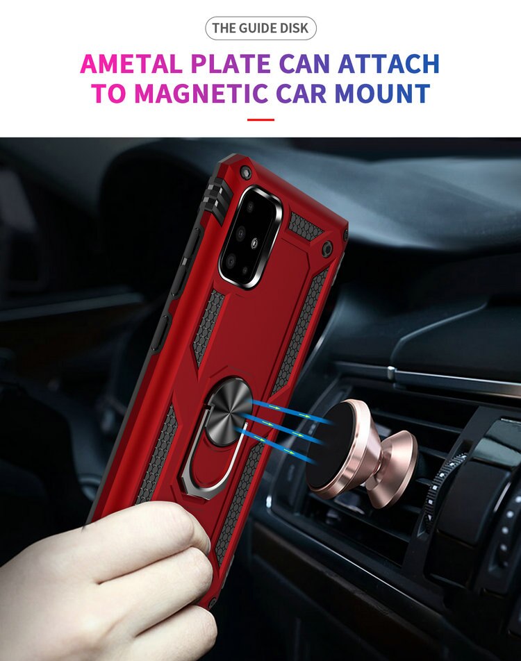 Case Samsung Galaxy A51 #เคสฝาหลัง Hybrid TPU+PC มีแหวนสวมนิ้ว