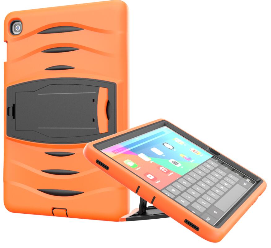 Case Samsung Galaxy Tab A 10.1 (2019) SM-T510 SM-T515 #เคสฝาหลังกันกระแทกพลาสติกแข็ง + ซิลิโคนพร้อมขาตั้ง