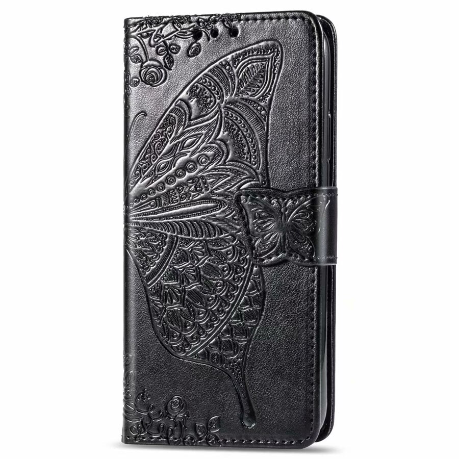 Case Vivo Y19 #เคสฝาพับ Imprint ลายผีเสื้อดอกไม้
