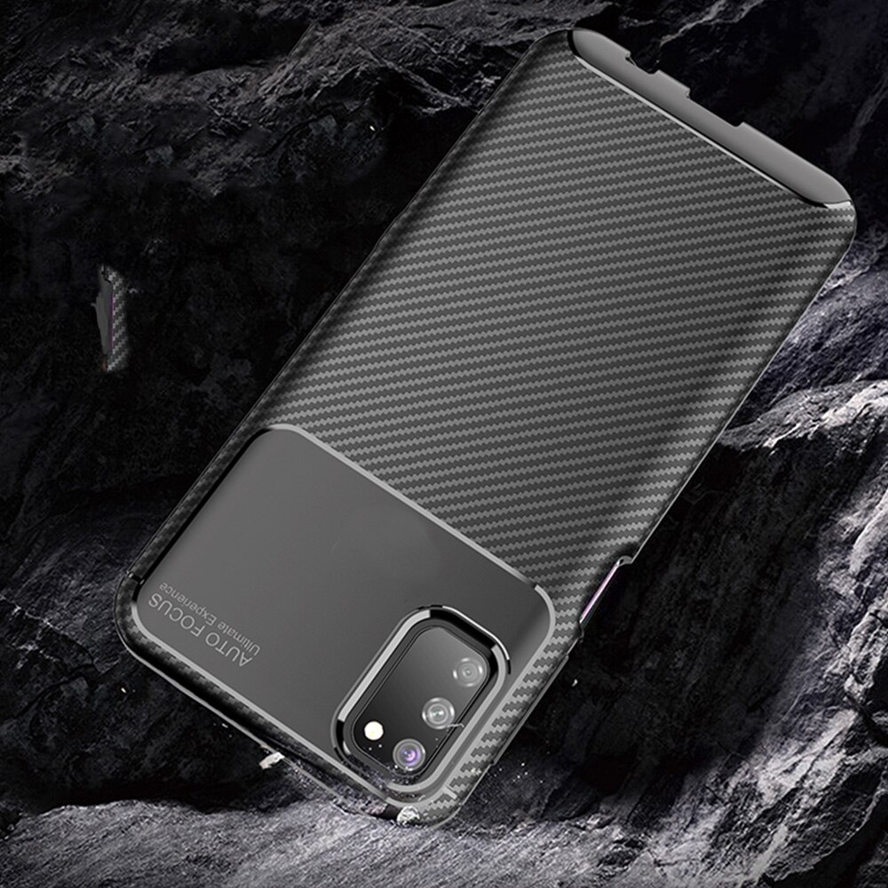 Case Samsung Galaxy S10 Lite #เคสฝาหลังนิ่ม Carbon Fiber Anti-drop TPU Protection