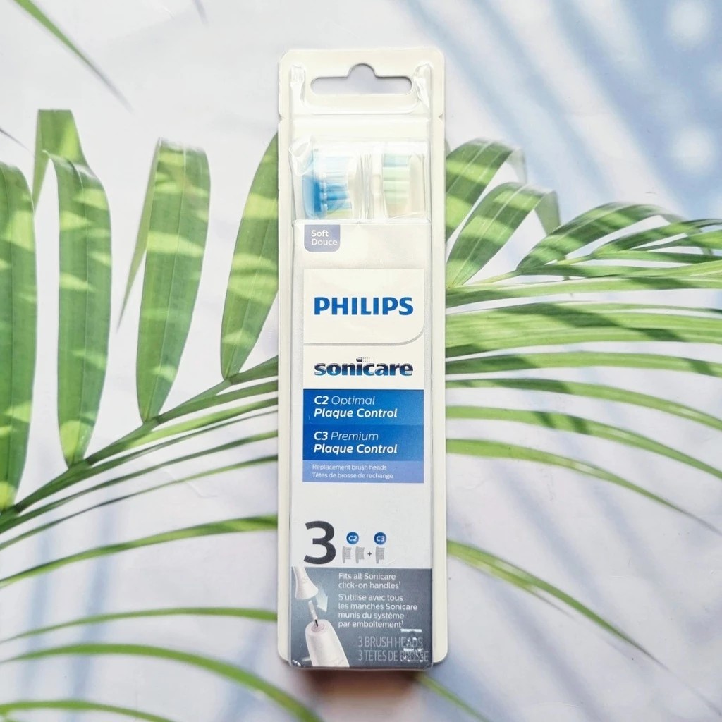 (Philips®) Sonicare Toothbrush Head C2 Optimal And C3 Premium Plaque Control HX9023/69 ฟิลิปส์ หัวแปรงสีฟันไฟฟ้า