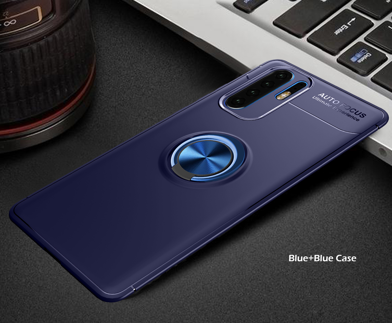 Case Huawei P30 Pro #เคสฝาหลัง Metal Ring Bracket TPU (แผ่นโลหะแบบ Built-in)