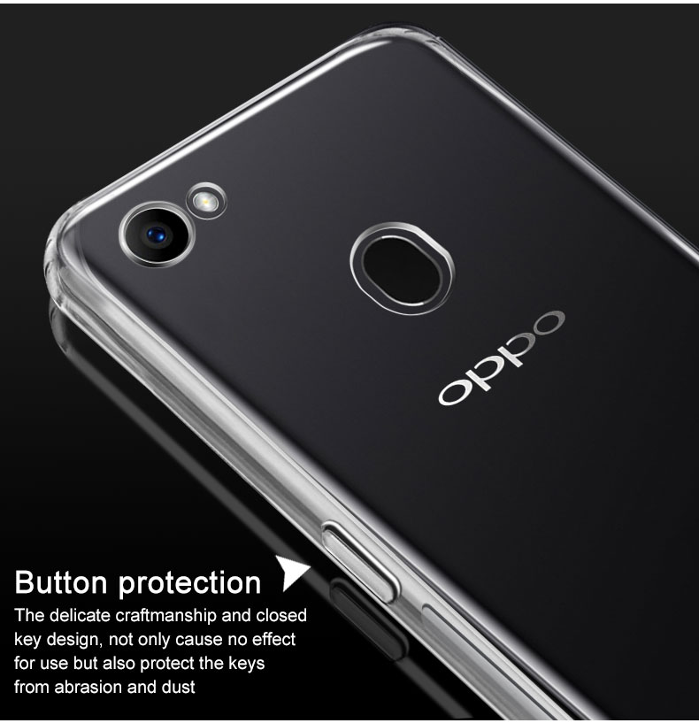 เคส OPPO F7 #เคสฝาหลังใส Anti-drop TPU Case + Screen Protector ฟิล์มกันรอย