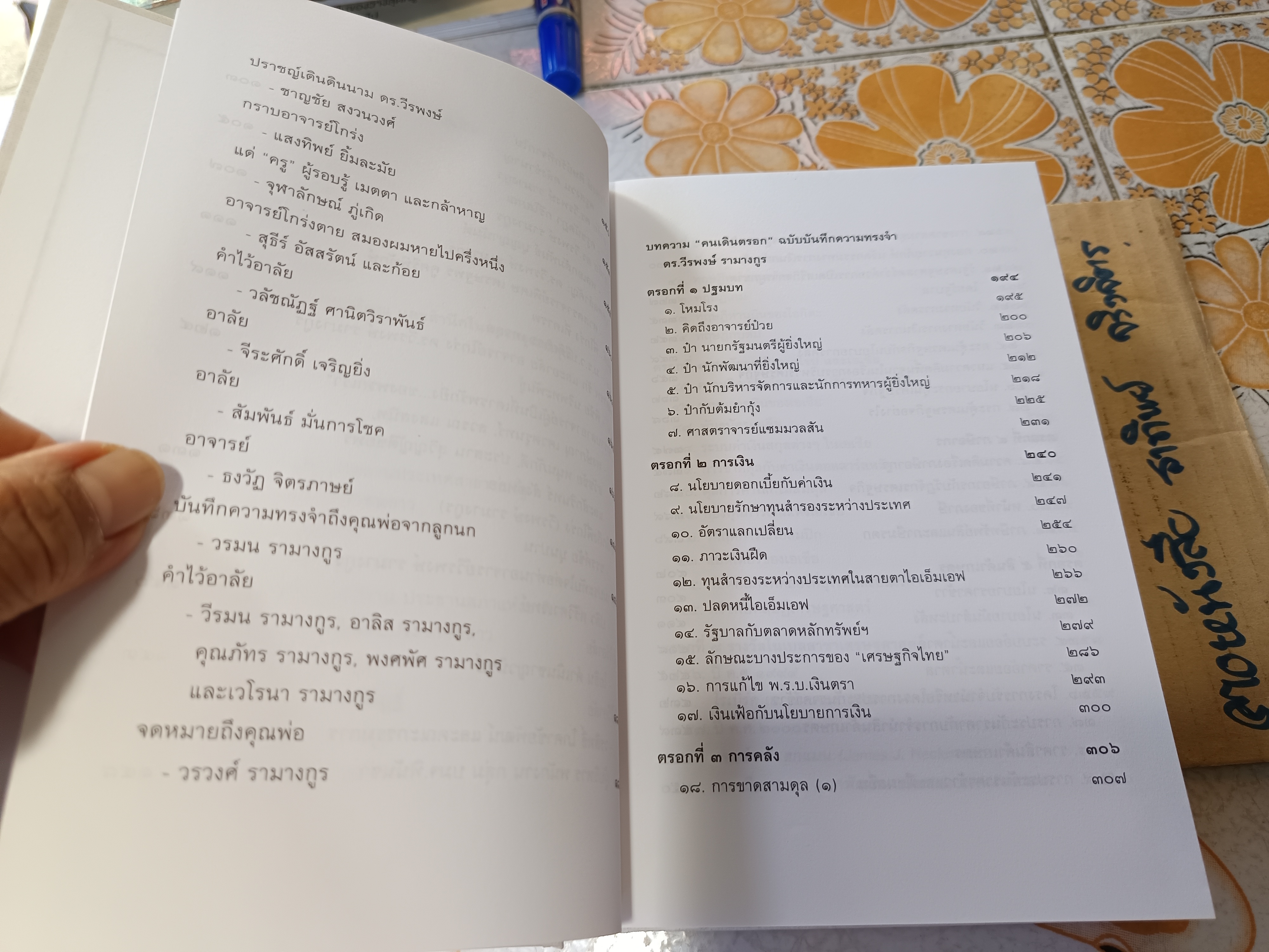 คนเดินตรอก ฉบับบันทึกความทรงจำ อนุสรณ์พิธีพระราชทานเพลิงศพ ดร.วีรพงษ์ รามางกูร