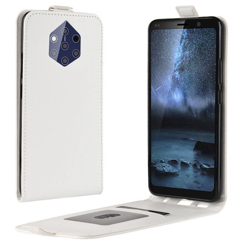 เคส Nokia 9 PureView #เคสฝาพับแนวตั้งหนัง PU ผิวหนังม้า Crazy Horse Skin Leather