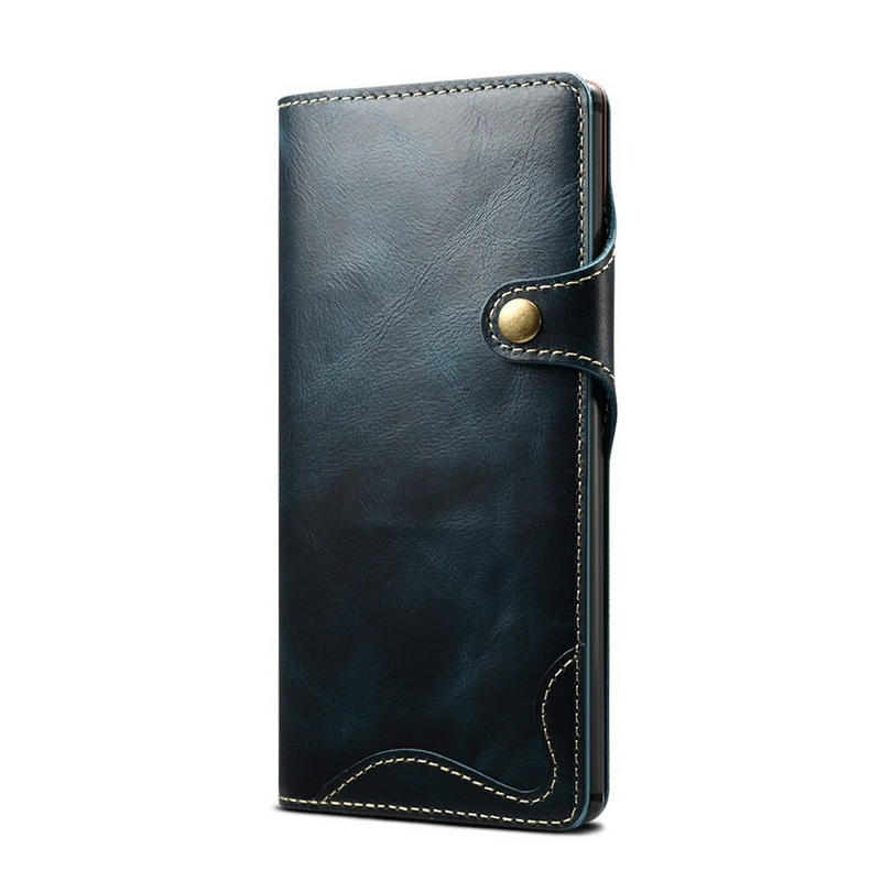 Case Samsung Galaxy S23+ 5G#เคสฝาพับหนังแท้พร้อมสายคล้อง Genuine Wallet Leather Phone Cover with Lanyard