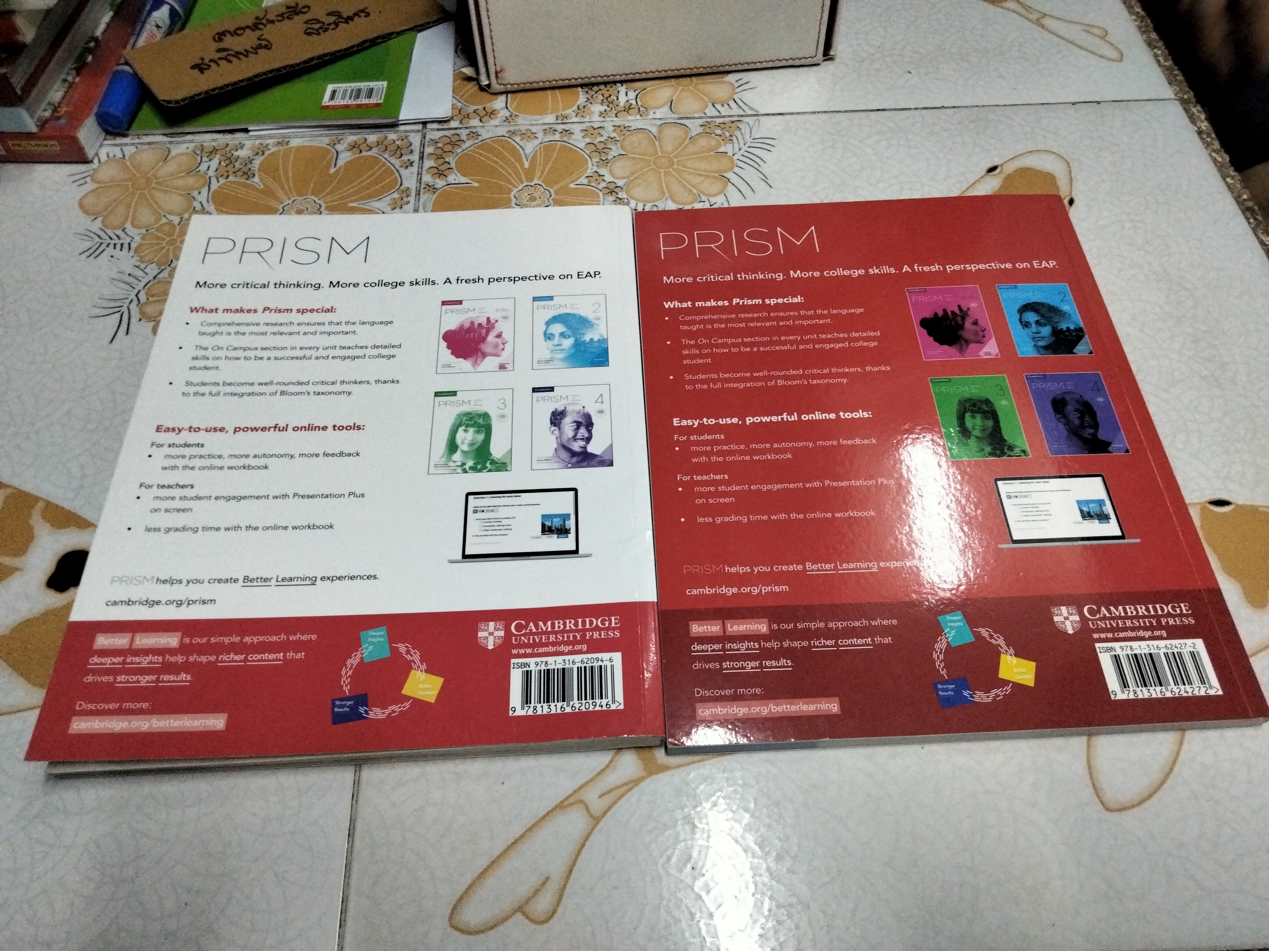 PRISM LISTENING & SPEAKING 1 + PRISM READING & WRITING 1 (ขายรวม 2 เล่ม) ยังไม่ได้ใช้