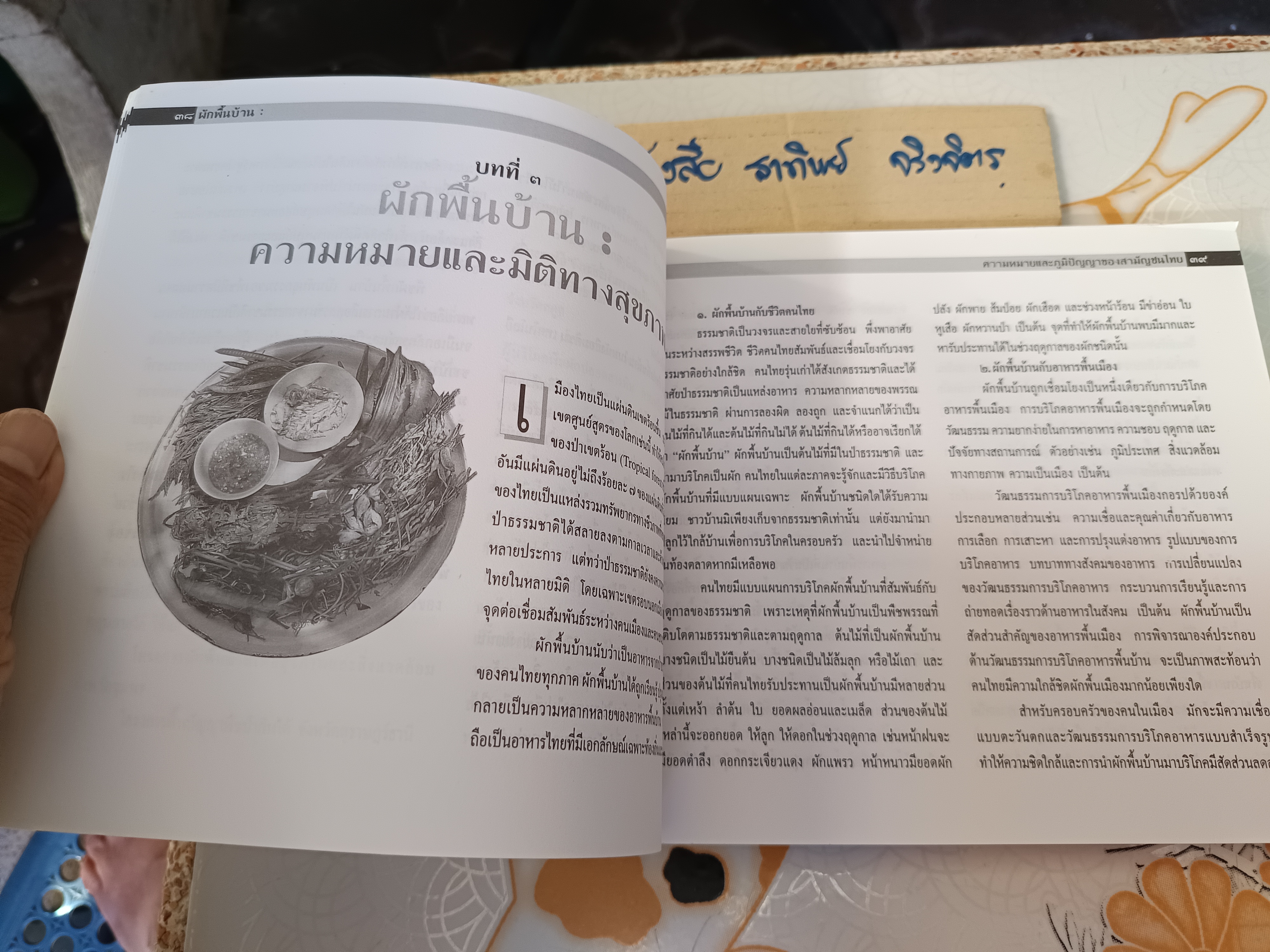 ผักพื้นบ้าน ความหมายและภูมิปัญญาของสามัญชนไทย โดย สถาบันการแพทย์แผนไทย กรมการแพทย์ กระทรวงสาธารณสุข