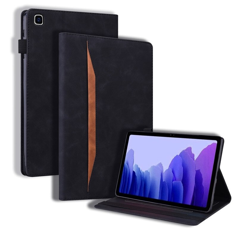 เคส Samsung Galaxy Tab A7 Lite 8.7" (T220,T225) #เคสแบบฝาพับมีช่องเสียบบัตรด้านหน้า PU Leather Business Smart Folio Tablet Cover
