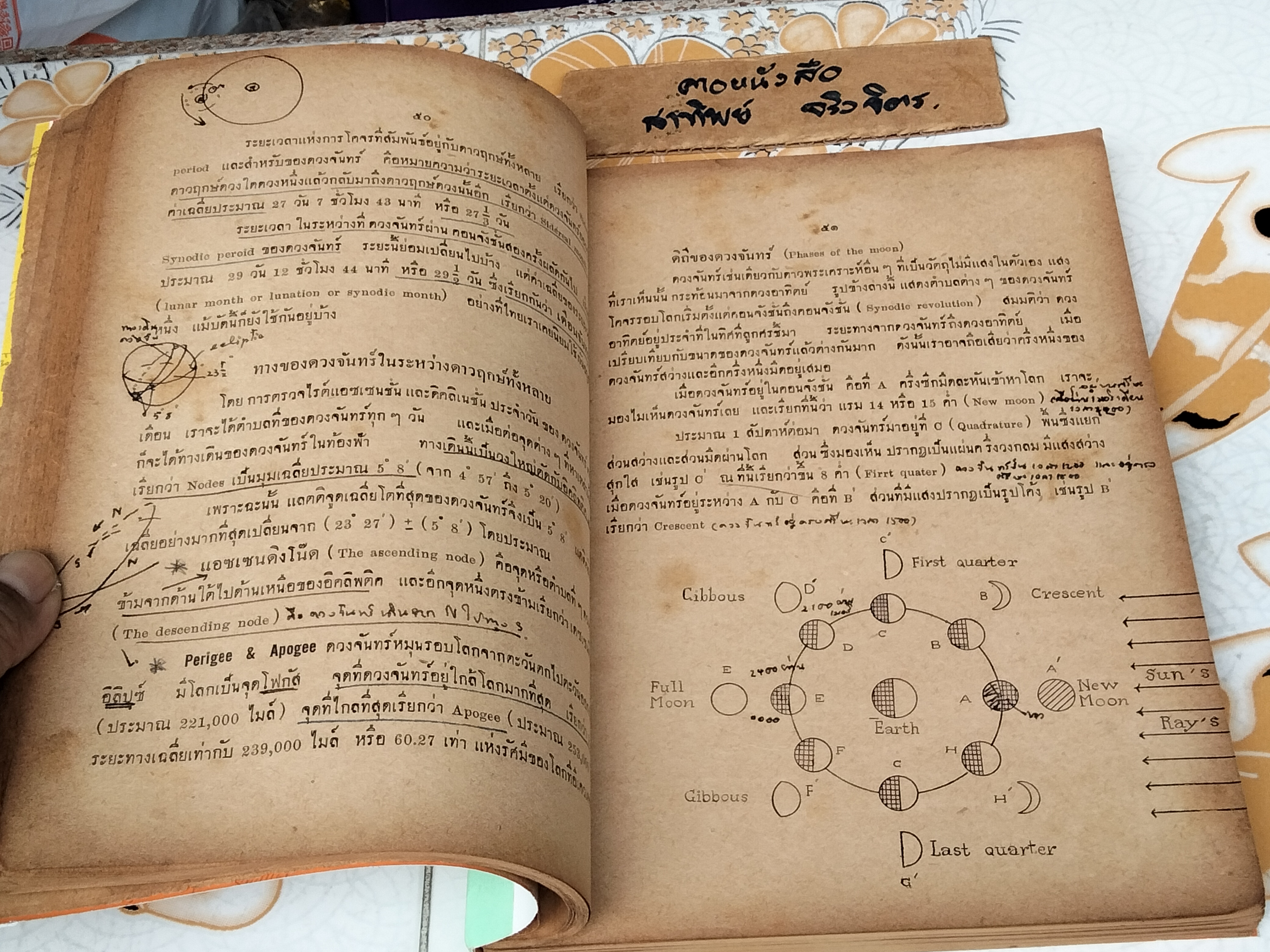 ดาราศาสตร์เดินเรือ ** ปกทำเอง / ปกเดิมไม่มี ** หน้าแรกฉีกขาด พิมพ์ปี พ.ศ 2501