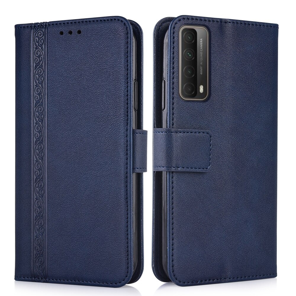 เคส Huawei Y7a #เคสฝาพับหนัง PUมีช่องเก็บบัตร Retro Leather with Wallet