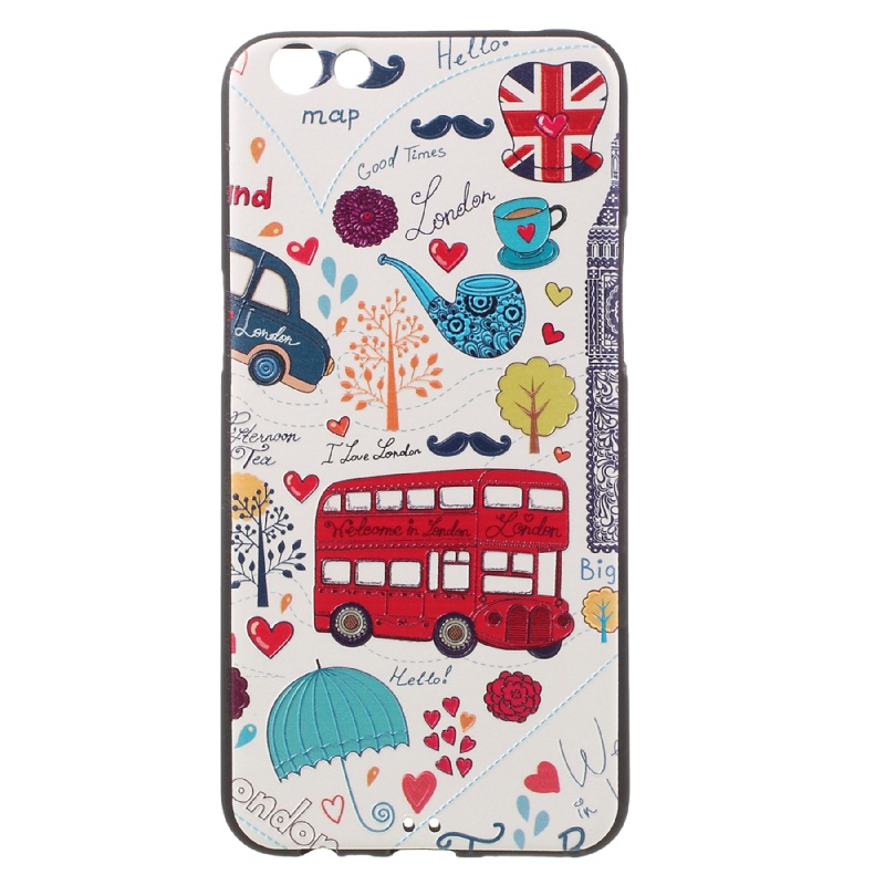 Case Oppo R9s เคสฝาหลังนิ่ม TPU พิมพ์รูปแบบลายนูน 3 มิติ Patterned TPU Cover Embossment Case