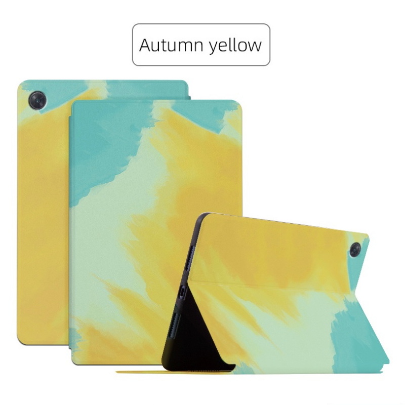 เคสแท็บเล็ต Oppo Pad Air (2022) 10.36 นิ้ว #เคสฝาพับหนัง PU ลายสีน้ำ Watercolor Case