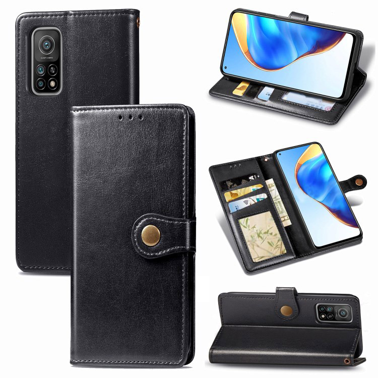 Case Xiaomi Mi 10T Pro#เคสฝาพับแถบปิดแม่เหล็กพับตั้งได้ Magnetic Closure Wallet Lanyard Leather