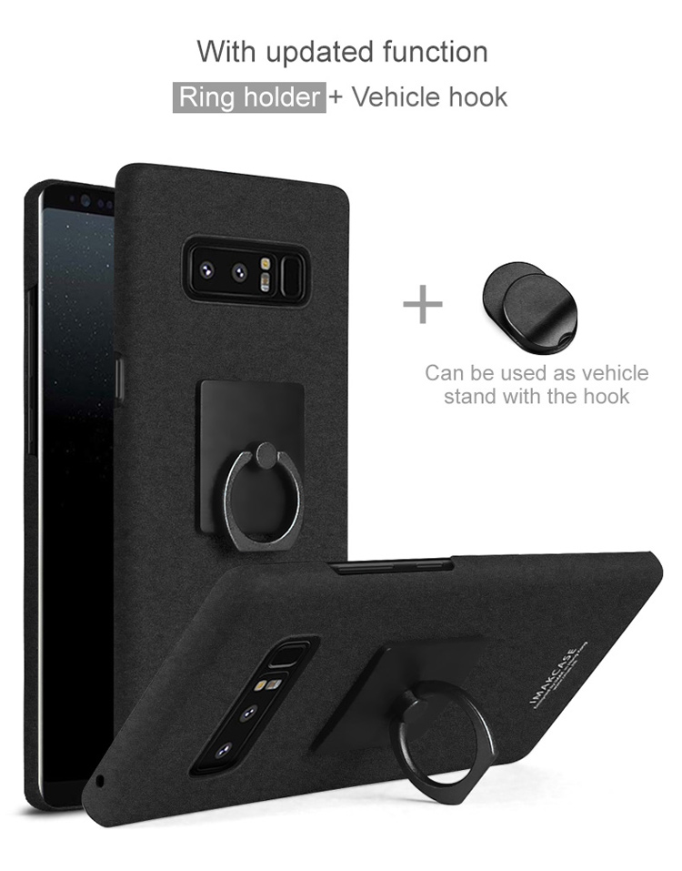 Case Samsung Galaxy Note 8 #เคสฝาหลัง IMAK Kickstand Matte Hard Case มีแหวนสวมนิ้วคุณภาพดีราคาถูก