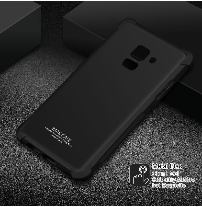 เคส Samsung Galaxy A8+ 2018 #เคสฝาหลัง TPU นิ่ม IMAK Silky Anti-drop Case + ฟิล์มป้องกันหน้าจอ