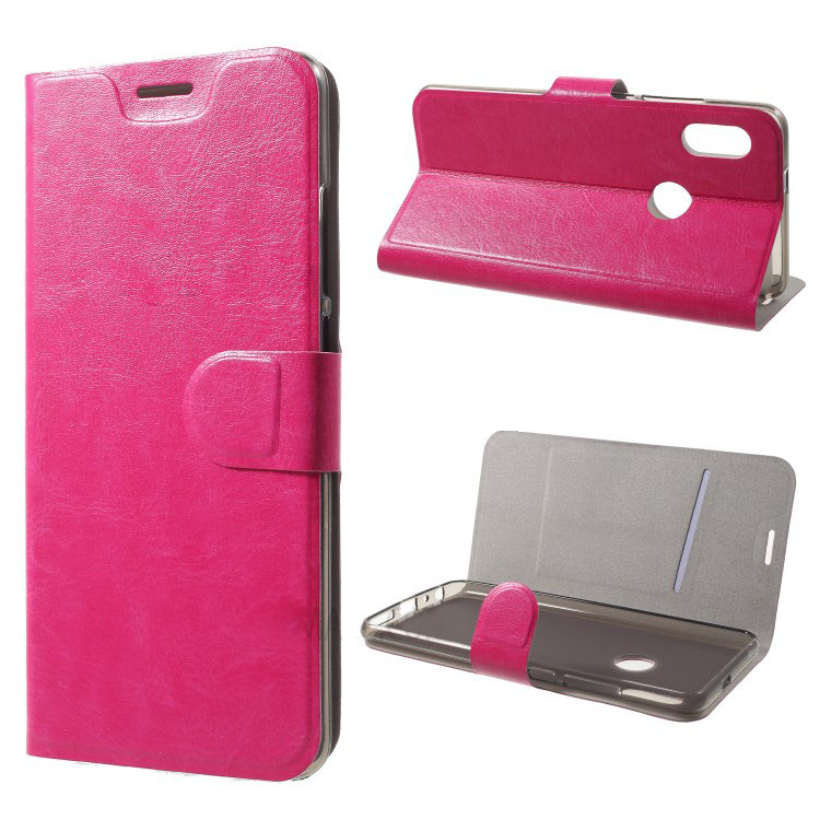 เคส Huawei Y9 (2019) #เคสฝาพับหนัง PU ผิวหนังม้าปกเสริมแผ่นเหล็กมีช่องใส่บัตรคุณภาพดี