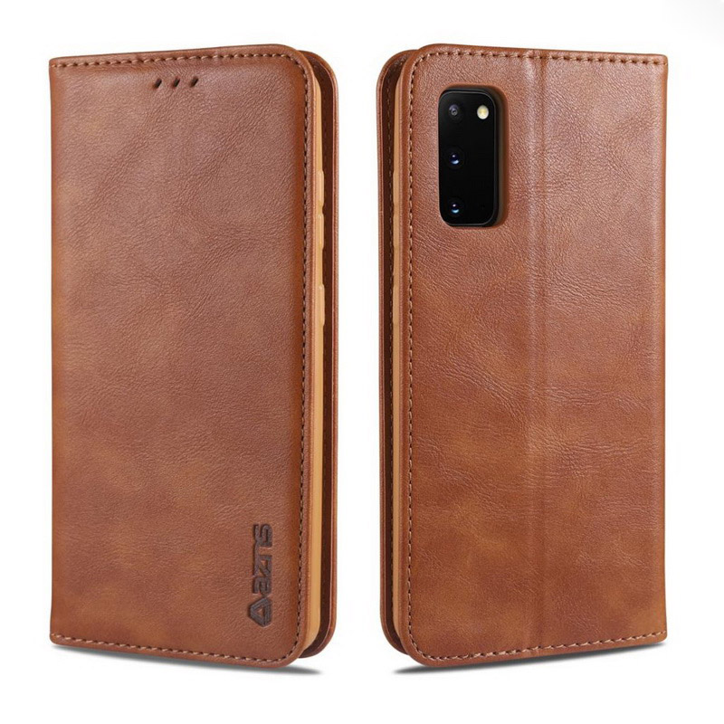 เคส Samsung Galaxy S20+ #เคสฝาพับ AZNS สไตล์ Retro หนัง PU มีช่องเสียบการ์ด