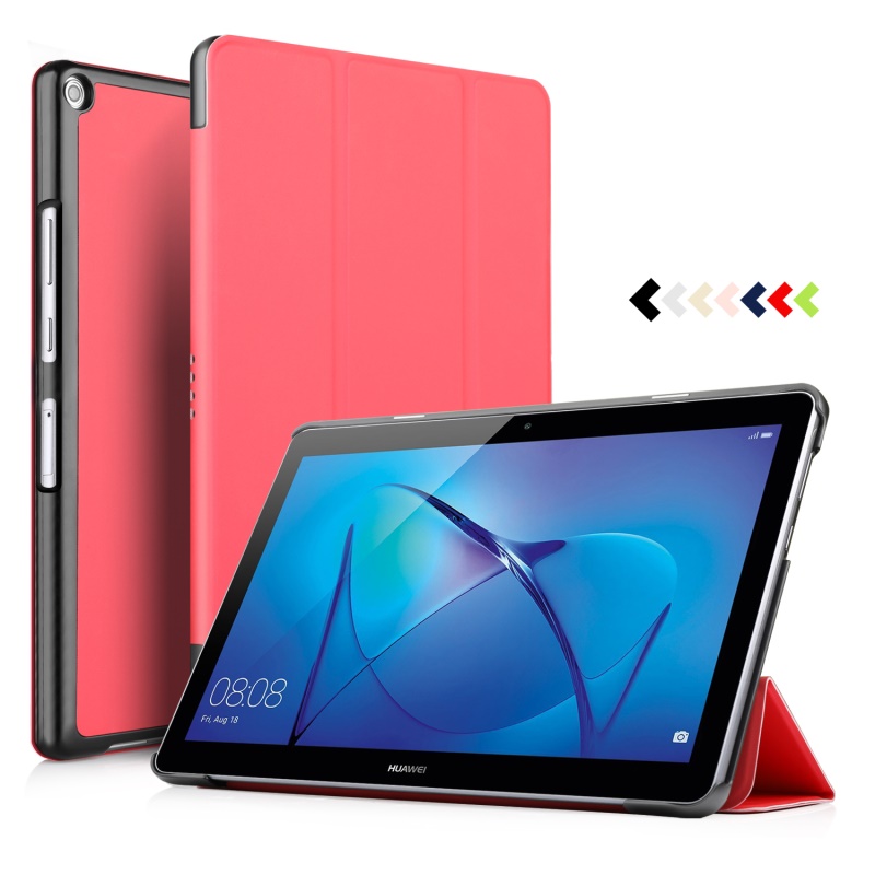 Case MediaPad T3 10 9.6 นิ้ว #เคสแท็บเล็ตฝาพับหนัง PU แบบพับสามพับ สวยดูดีมีระดับ