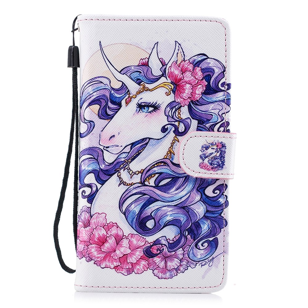 เคส Huawei P20 Lite / Nova 3e #เคสฝาพับหนัง PU พิมพ์ลวดลายสวยงามน่ารักๆ
