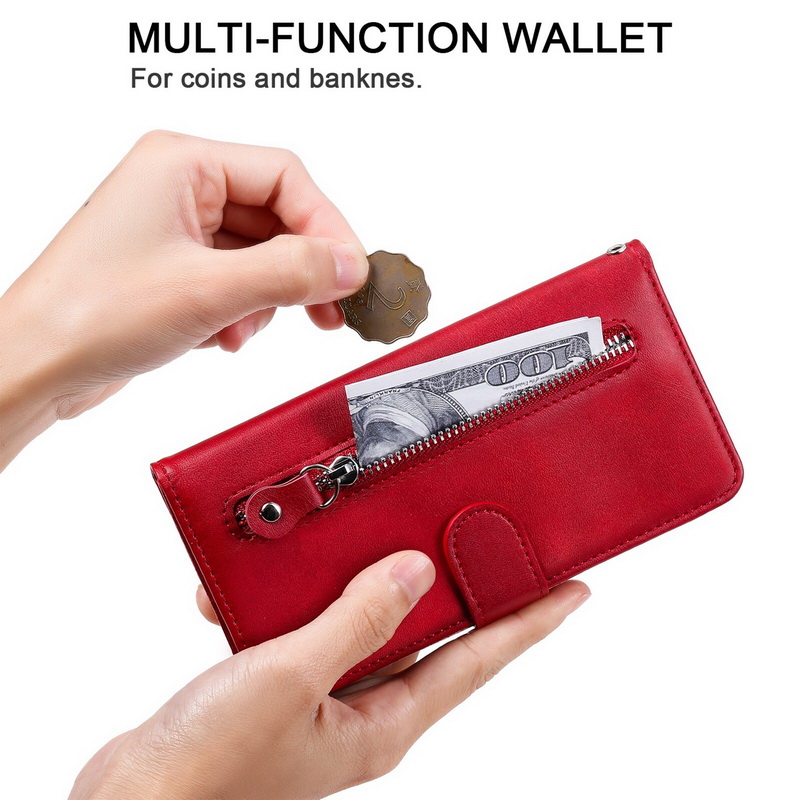 เคส Xiaomi Mi 10T Pro #เคสฝาพับแบบกระเป๋าสตางค์มีช่องด้านหน้า Zipper Pocket Leather Wallet Stand