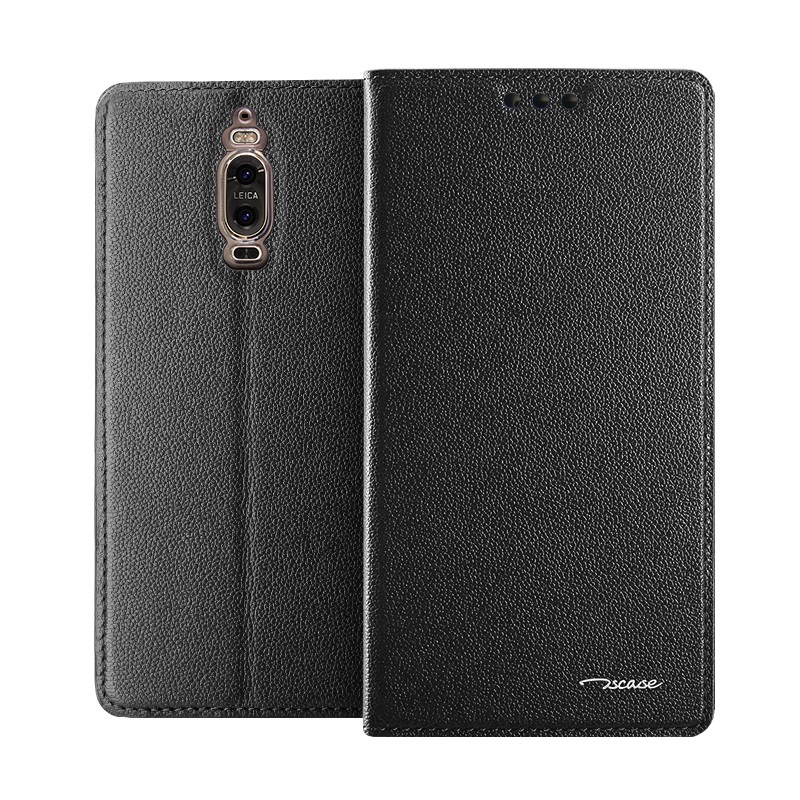 Case Huawei Mate 9 Pro เคสฝาพับหนังแท้ ผิวลิ้นจี่ TSCASE