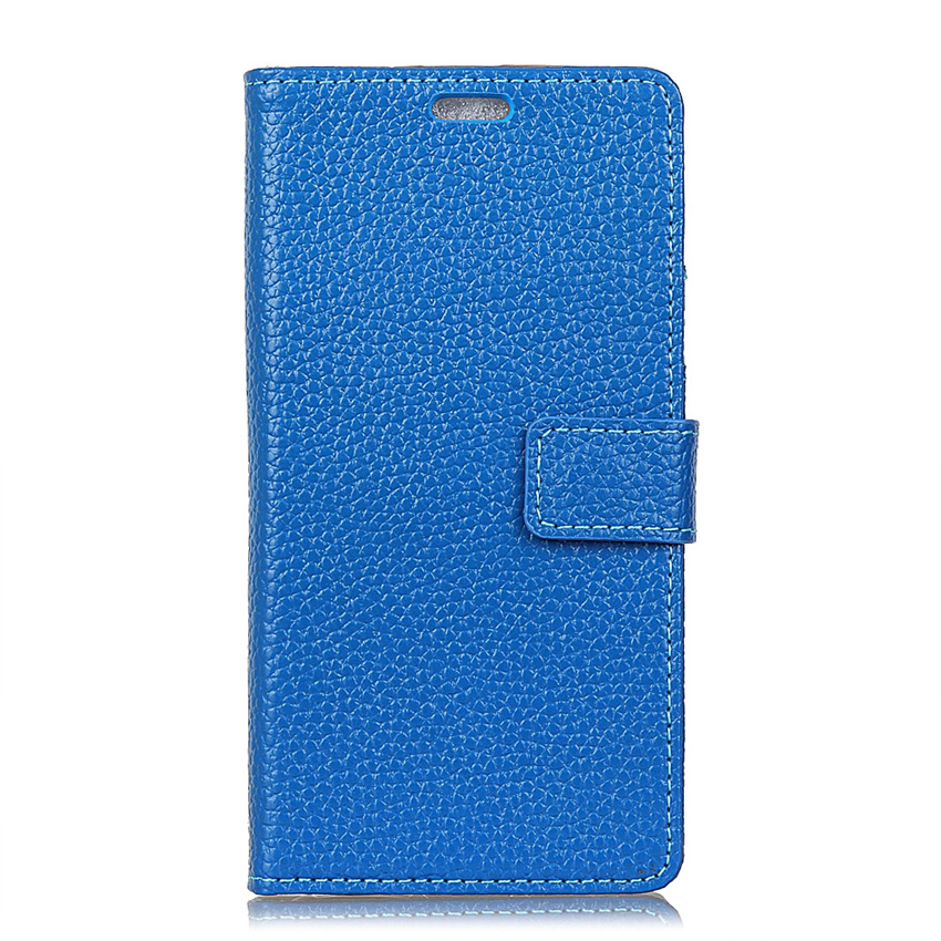 เคส Huawei Y9 (2018) #เคสฝาพับแบบกระเป๋าสตางค์หนังแท้ผิวลิ้นจี่ Litchi Grain