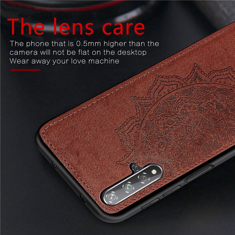 Case Huawei Nova 5T #เคสฝาหลัง Imprint Mandala Flower ลายดอกไม้หนัง PU+PCTPU ไฮบริด