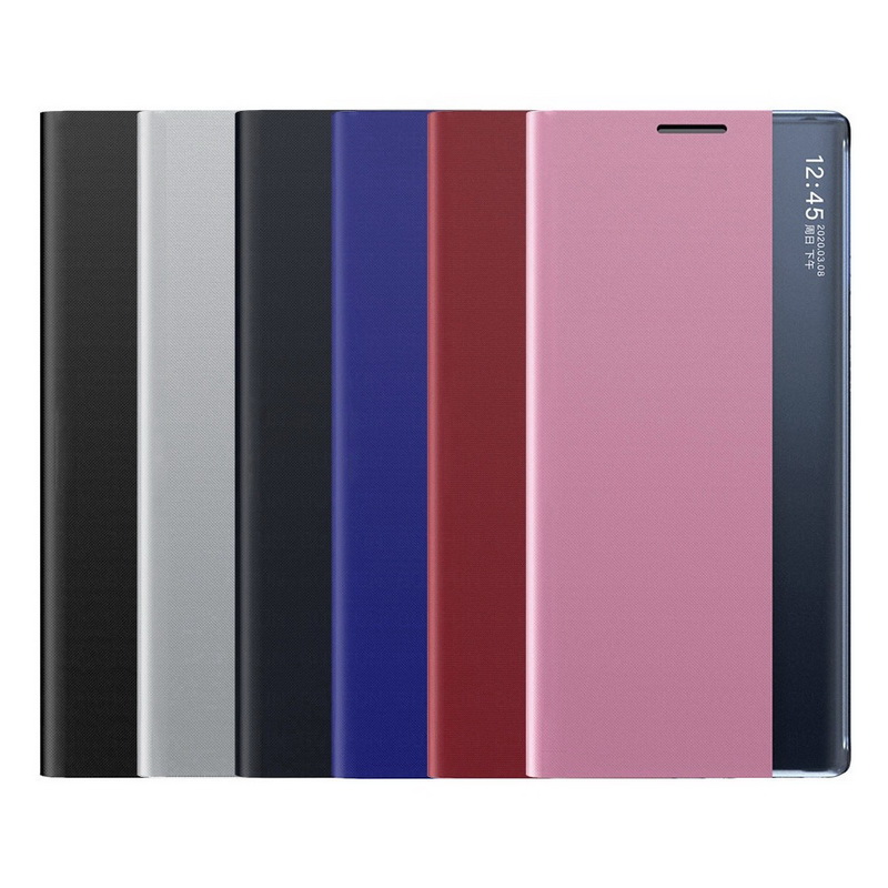 เคส Samsung Galaxy Note 10 Lite #เคสฝาพับเคลือบผิวหนัง PU ปิดแม่เหล็กพับวางตั้งได้ Leather Magnetic Smart Flip phone case