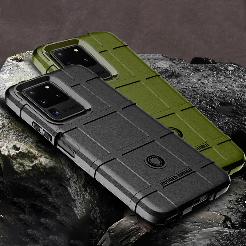 Case Samsung Galaxy S20 Ultra / S20 Ultra 5G #เคสฝาหลัง Rugged Shield Series Soft Silicone Shock Absorption Matte กันกระแทก