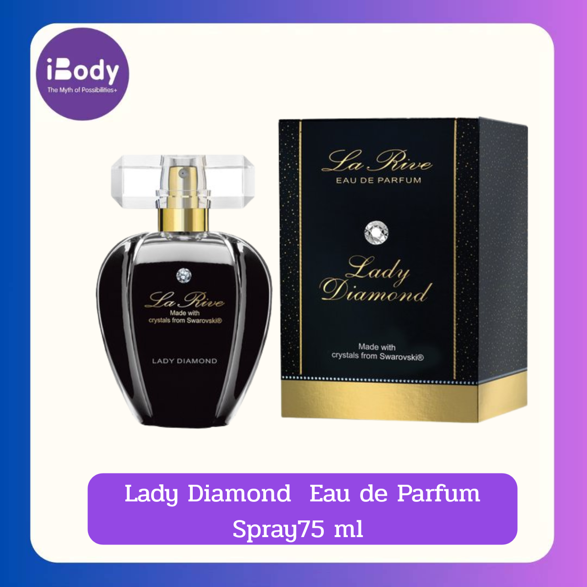 La Rive Lady Diamond Eau de Parfum Spray75 ml น้ำหอมกลิ่นหอมหวาน หรูหรา