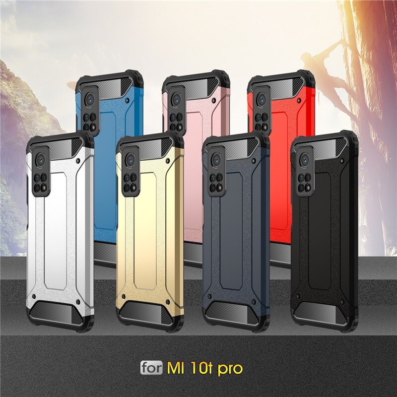 Case Xiaomi Mi 10T Pro #เคสฝาหลังเกราะป้องกัน ไฮบริด พลาสติก+TPU Heavy Duty Rugged Hybrid