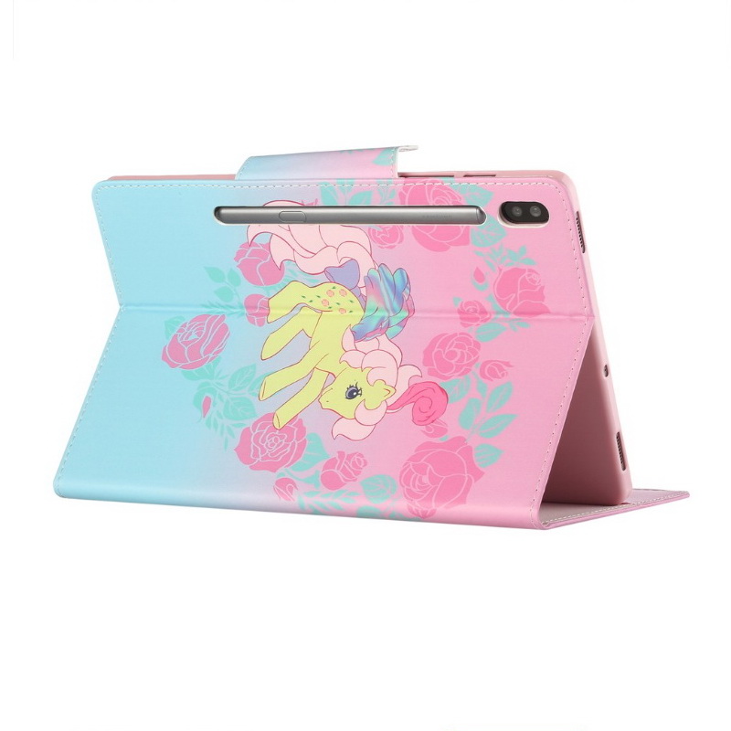 Case Samsung Galaxy Tab S6 10.5 SM-T860 SM-T865 #เคสฝาพับพิมพ์ลาย Pattern Printing Wide Clasp Stand Wallet Flip Leather