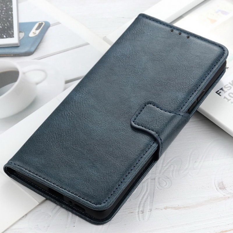 Case OPPO A15 #เคสฝาพับหนัง PU มีช่องใส่บัตรแถบปิดแม่เหล็กพับตั้งได้ Magnetic Closure Wallet Lanyard Leather