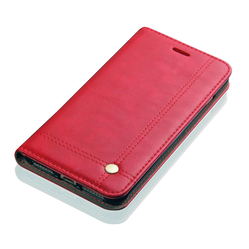 Case Samsung Galaxy A7 (2018) A750 #เคสฝาพับหนัง PU Crazy Horse Texture Retro Leather Auto-absorbed Wallet คุณภาพดี