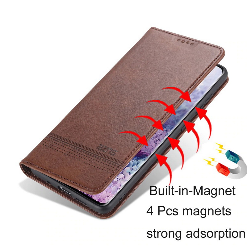 เคส Redmi Note 10 4G #เคสฝาพับ AZNS สไตล์ Retro หนัง PU มีช่องเสียบการ์ด