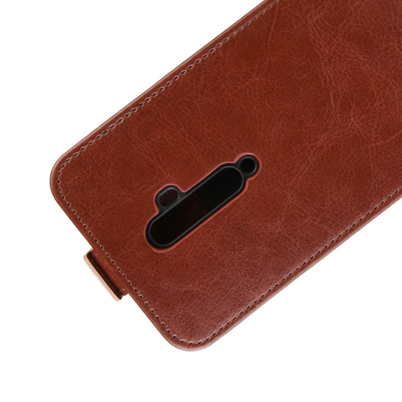 Case Oppo Reno 2F #เคสฝาพับหนัง PU Crazy Horse แนวตั้ง พร้อมช่องเสียบการ์ด